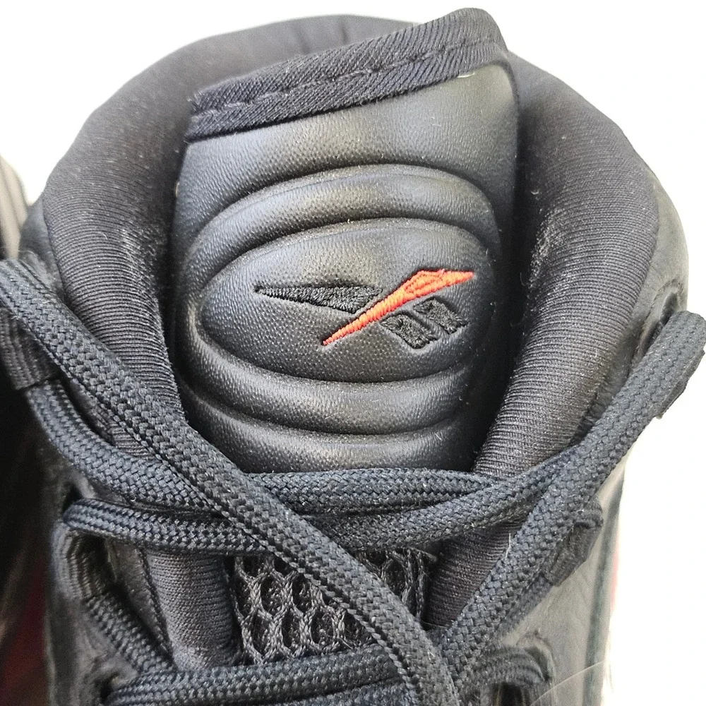 Reebok Question Mid Mens 6.5 Black Red Patent Leather Allen Iverson GV7182 Shoes